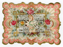 Load image into Gallery viewer, Antique, Die-cut Layered Paper VALENTINE&#39;S DAY CARD, Remember Me 