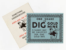 Load image into Gallery viewer, 1950's Vintage DIG Family Card, Board GAME, Gold Mine, Monopoly Man, Deco
