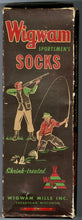 Load image into Gallery viewer, 1940's-1950's WIGWAM SPORTSMAN SOCK BOX, Empty Vintage Clothing Package
