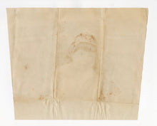 Load image into Gallery viewer, Antique Art Nouveau Advertising Lithograph, Young Victorian Girl Print, Nouveau Border