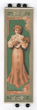 Load image into Gallery viewer, Antique 1900's ELITE TOILET PIN TABLET, Edwardian Glass Hat Pins, Vintage Fashion