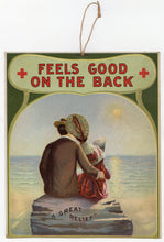 Load image into Gallery viewer, Antique Red Cross KIDNEY PLASTER Quack Medicine Advertising Sign, Edwardian Couple