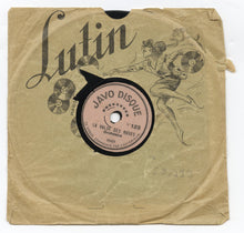Load image into Gallery viewer, Antique 1920's French LUTIN JAVO DISQUE Phonograph Record with Sleeve