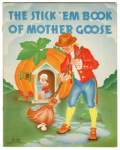 Load image into Gallery viewer, 1936 The Stick 'em Book of Mother Goose, Children's Activity Book, Helen Nyce
