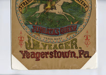 Load image into Gallery viewer, Antique Yeager Roller Mills Flour Bag, Native American, American West