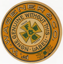 Load image into Gallery viewer, Early 1900's Monogram Brand Coffee Label Set of Two, FW Wagner Roasters