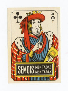 Mid-Century Tobacco Brand Playing Card Suits Matchbox Labels, Set of 12
