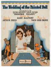 Load image into Gallery viewer, 1929 Antique Wedding of the Painted Doll Sheet Music, MGM