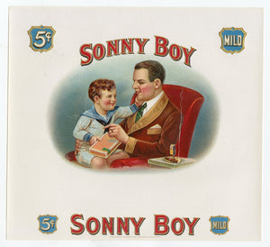 Antique, Unused 1920's-1930's Sonny Boy Cigar Label Set of Two