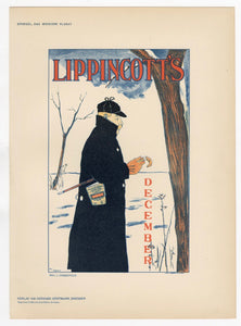 1897 DAS MODERNE PLAKAT "Lippincott's" Magazine Cover Original Lithographic Print