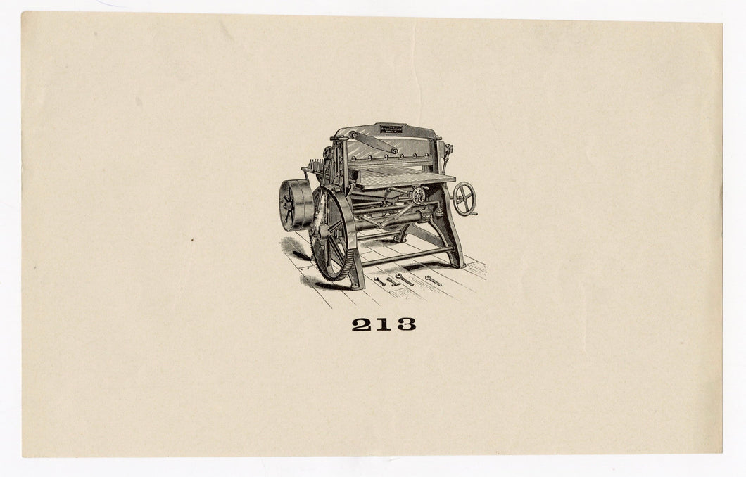 Letterpress and Printing Equipment Original Print | Press 213