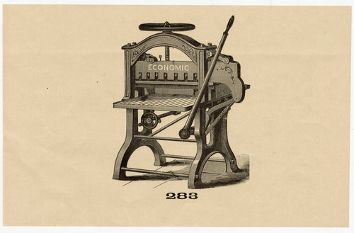 Letterpress and Printing Equipment Original Print | Press 283, Economic