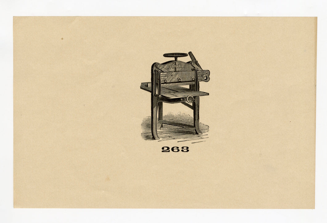 Letterpress and Printing Equipment Original Print | Press 263