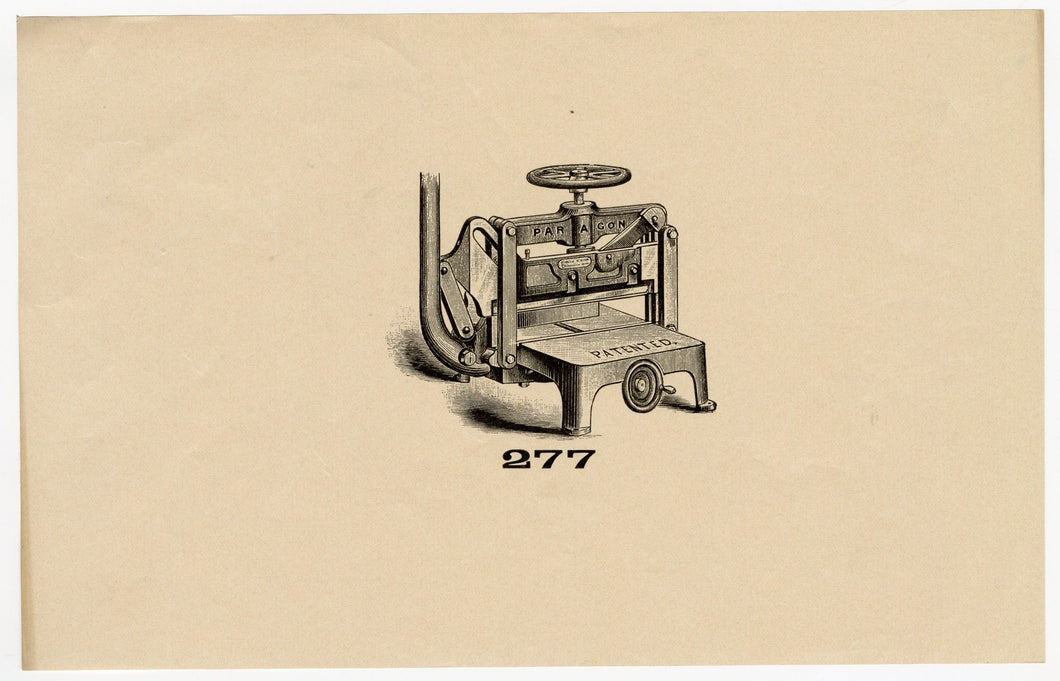 Letterpress and Printing Equipment Original Print | Press, 277 Paragon