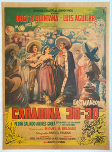 Mexican Movie Poster, “Carabina 30-30,” 1958 || Linen Mounted