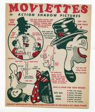 Load image into Gallery viewer, 1930s UNUSED Kellogg&#39;s MOVIETTES ACTION SHADOW PICTURES Puppet Toby the Tramp