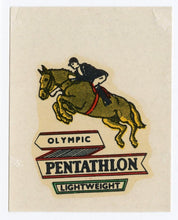 Load image into Gallery viewer, Vintage Unused Olympic Pentathlon Lightweight Bicycle Decal Label, Set of Two
