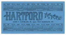 Load image into Gallery viewer, 1894 HARTFORD FIRE Insurance Co. CALENDAR BLOTTER