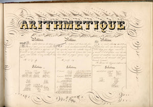 Original 1840's HAND DRAWN French Calligraphic, Penmanship Album PDF ONLY, 32 Original Leaves, Bound Book