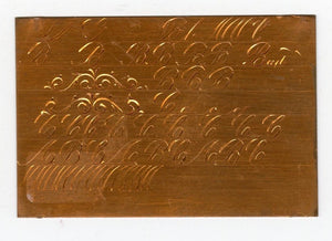 Engraving Practice Plate Number 11