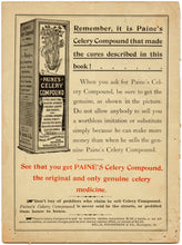 Load image into Gallery viewer, 1899 PAINE&#39;S CELERY COMPOUND Promotional Booklet PDF ONLY, Famous Victorians, Quack Nostrum