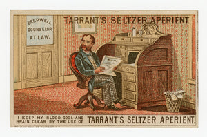 Victorian Tarrant's Seltzer Aperient, Quack Medicine Trade Card || Pharmacy