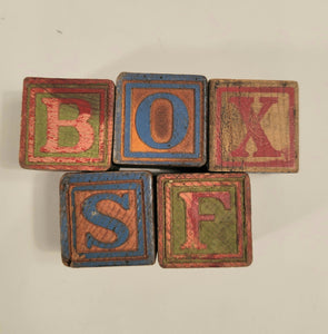 1920's SAFETY-BLOCK Mini Children's Toy Block Set, Hal-Sam, Original Box 