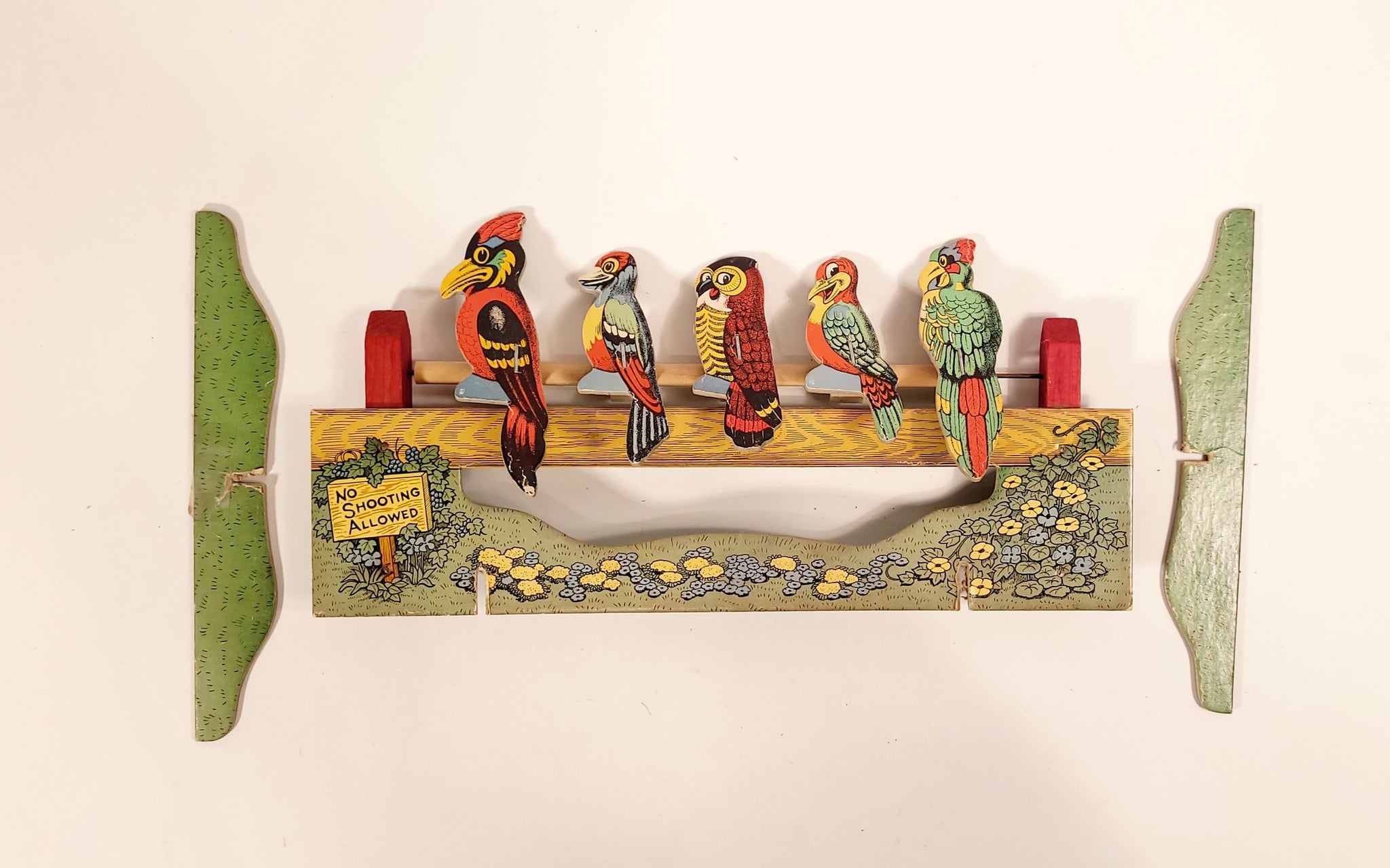 Vintage 1930s-1940s FIVE WISE BIRDS Childrens SHOOTING GAME, Parker