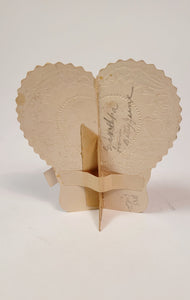 Antique BEISTLE VALENTINE'S DAY Honeycomb Card, Heart, Holiday