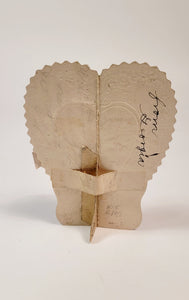 Antique BEISTLE VALENTINE'S DAY Honeycomb Heart Card