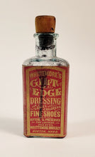 Load image into Gallery viewer, Victorian WHITTEMORE&#39;S GILT EDGE DRESSING BOTTLE, Leather Preserver, Vintage Fashion