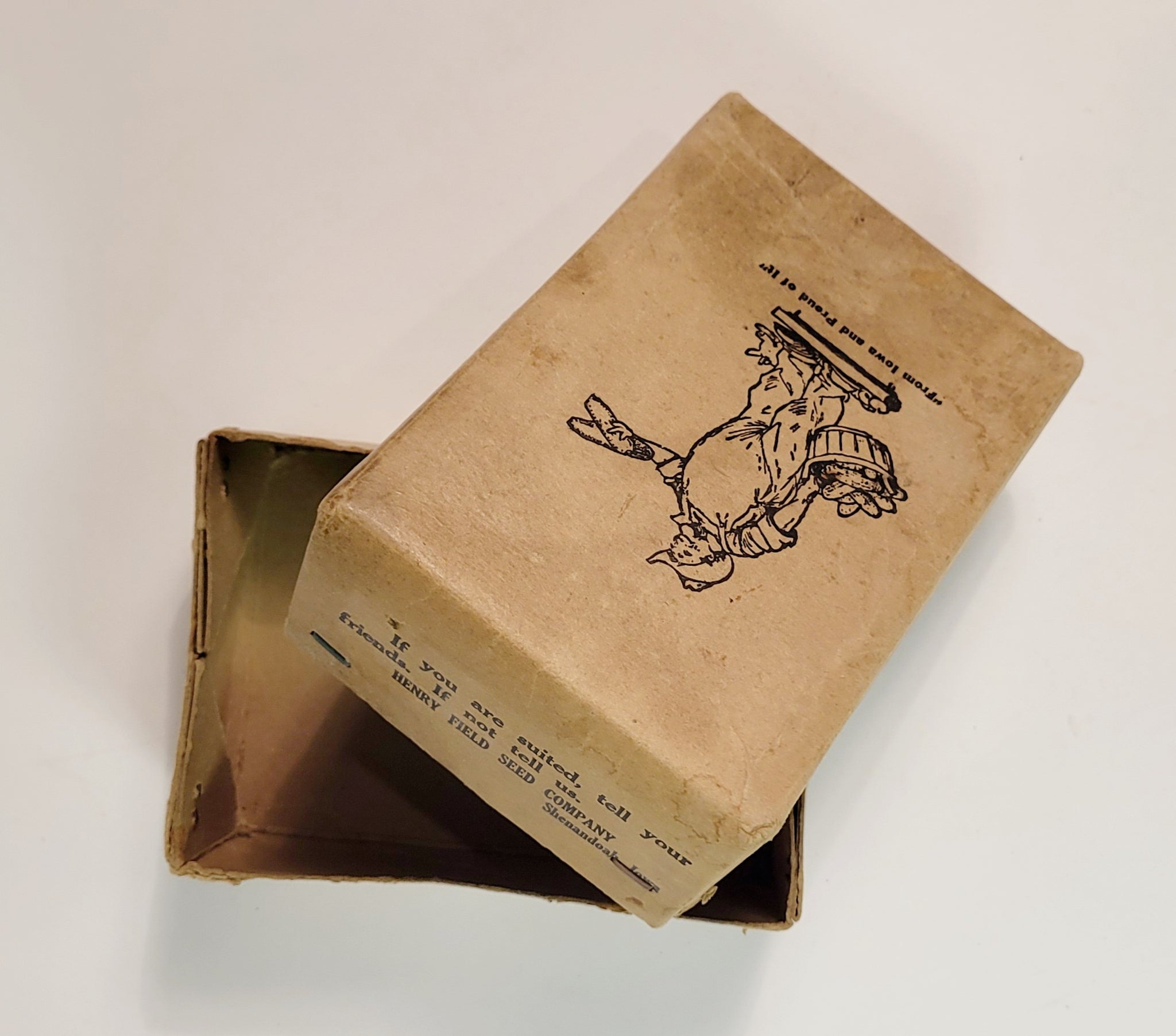 Antique Henry Field Seed Co. SEED PACKET BOX, Cardboard, Farming, Gard