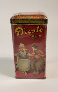 Antique DROSTE’S Dutch Process COCOA TIN, Hot Chocolate, Haarlem, Vintage Kitchen
