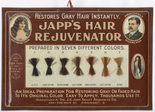 Load image into Gallery viewer, Japp&#39;s Hair Rejuvenator Celluloid Advertising Sign