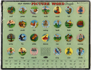 1958 Vintage Children's "Help Yourself Picture World Puzzle" No. 3 Toy/Game, Whitman