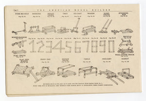 1913 Antique AMERICAN MODEL BUILDER Toy Kit Instruction Book || Dayton, Ohio