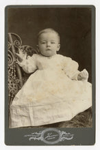 Load image into Gallery viewer, Victorian Cabinet Card, Small Baby in White Gown || Ogden, Utah