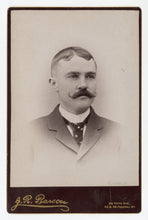 Load image into Gallery viewer, Victorian Cabinet Card, Man with Curly Mustache || Pittsburg, PA