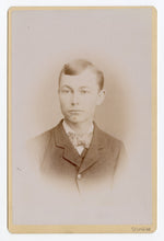 Load image into Gallery viewer, Victorian Cabinet Card, Young Boy, Frock Coat || Manitowoc, Wisconsin