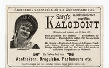 Load image into Gallery viewer, Victorian German Sarg&#39;s Kalodont, Quack Medicine Trade Card || Kids at Play