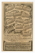 Load image into Gallery viewer, Victorian Hoyt&#39;s German Cologne, Ladies Perfumed Calendar 1896