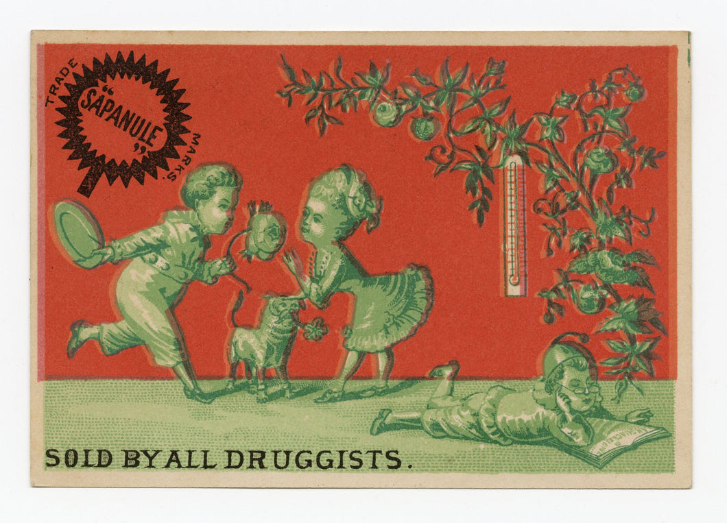Victorian Sapanule Glycerine Lotion, Quack Medicine Trade Card || Pharmacy