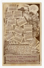 Load image into Gallery viewer, Victorian Hoyt&#39;s German Cologne Perfumed Calendar 1891 || Small Girl
