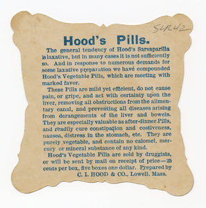 Victorian Hood's Liver Pills, Quack Medicine Trade Card A || Small Child