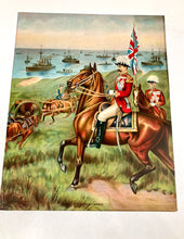 Load image into Gallery viewer, Antique, Original BRITAIN&#39;S BULWARKS Color Lithograph, Print, Army, Navy&#39;