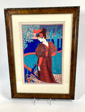 Load image into Gallery viewer, 1897 Framed Art Nouveau, LA FEMME AU PAON, Louis Rhead, L&#39;Estampe Moderne