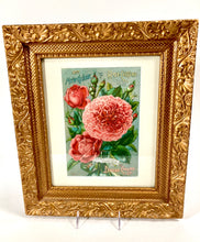 Load image into Gallery viewer, Antique Framed NEW GUIDE TO ROSE CULTURE 1897 Cover Lithograph