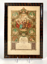 Load image into Gallery viewer, 1925 Framed German Marriage Certificate, Scenes from Christ&#39;s Life, Biblical