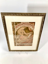 Load image into Gallery viewer,  1898 Framed MENUS &amp; PROGRAMMES ILLUSTRES Lithograph Cover, MUCHA 