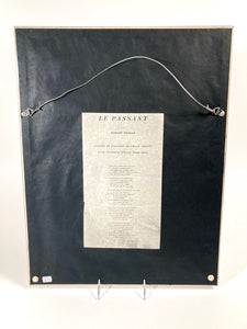 Antique Framed LE PASSANT Lithograph, Robert Engels, L'Estampe Moderne
